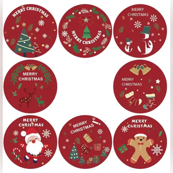 MERRY CHRISTMAS 500 stickers NEW ✨ - Picture 3 of 6